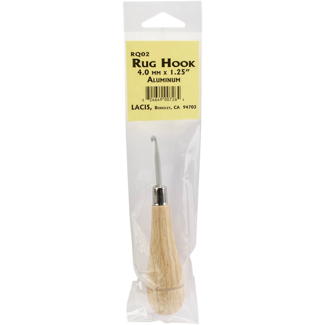 Lacis 4mm Punch Needle Rug Hook with Wood Handle